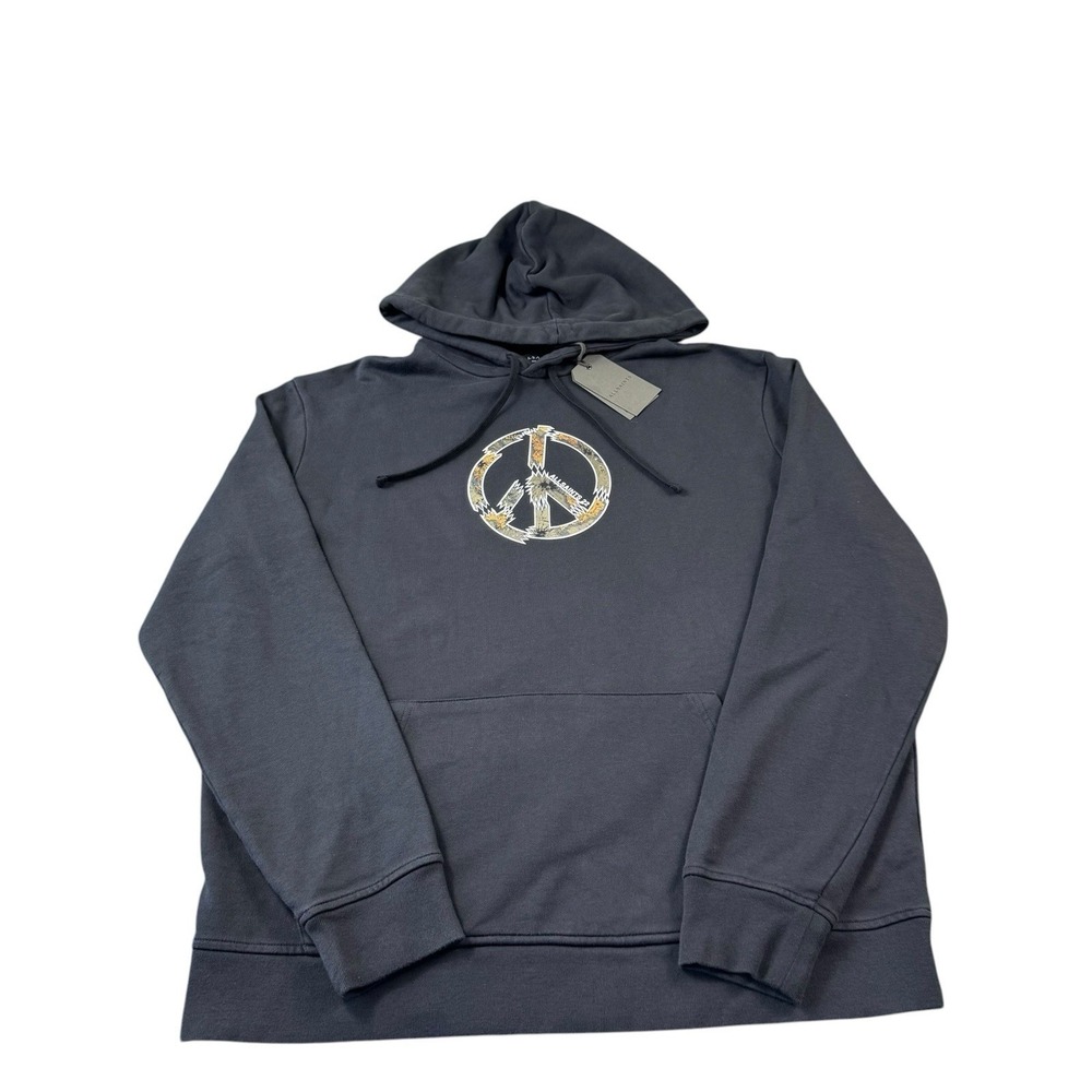 Allsaints Black Peacenik Othe Men's Terry Hoodie Size Small NWT 169$